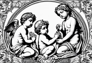 putti praying tattoo idea