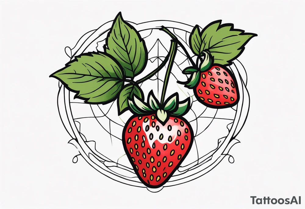 Strawberry tattoo idea