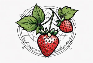 Strawberry tattoo idea