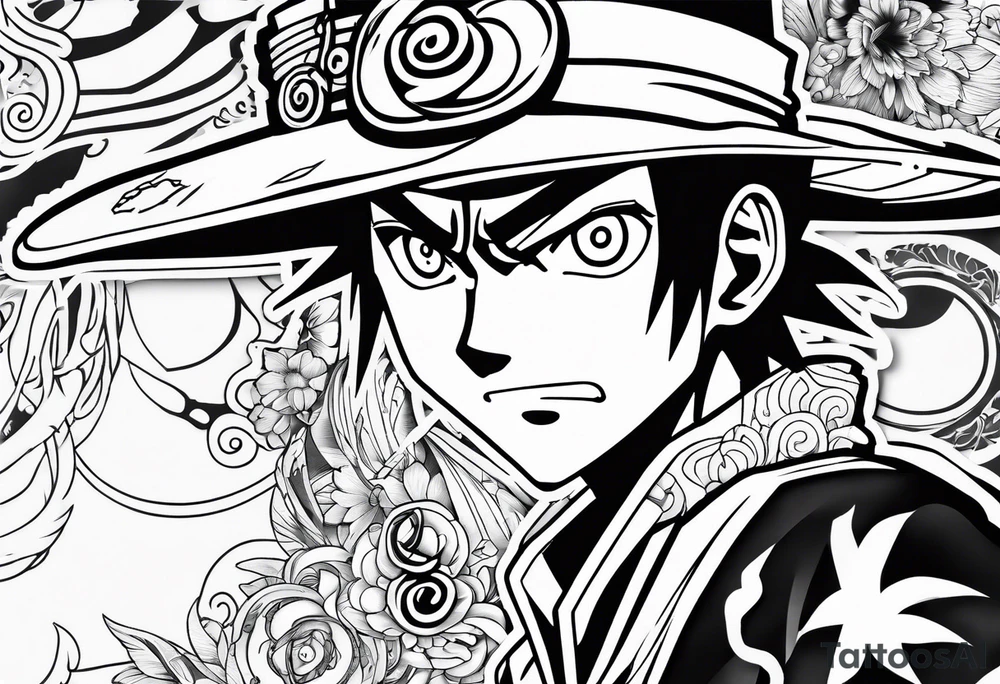 Naruto mixed with monkey d luffy tattoo idea