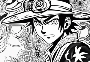 Naruto mixed with monkey d luffy tattoo idea