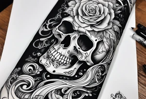 Forearm sleeve with skeletons tattoo idea