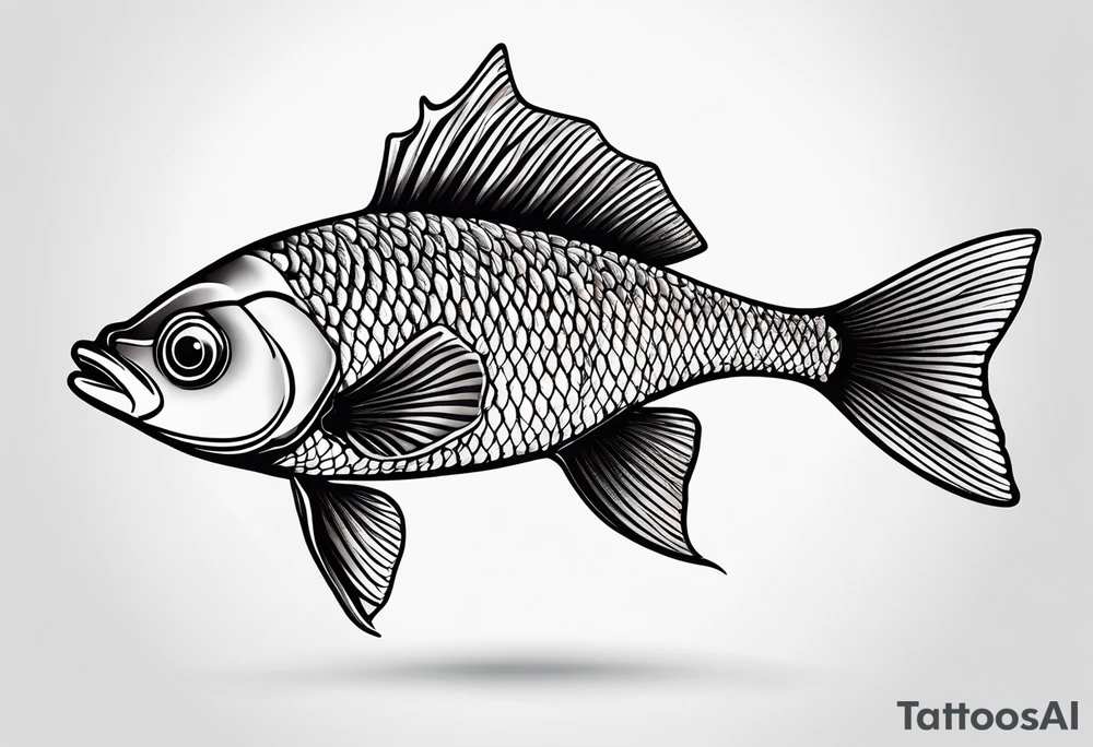 small fish tatoo, minimalistic, with a bit of color tattoo idea