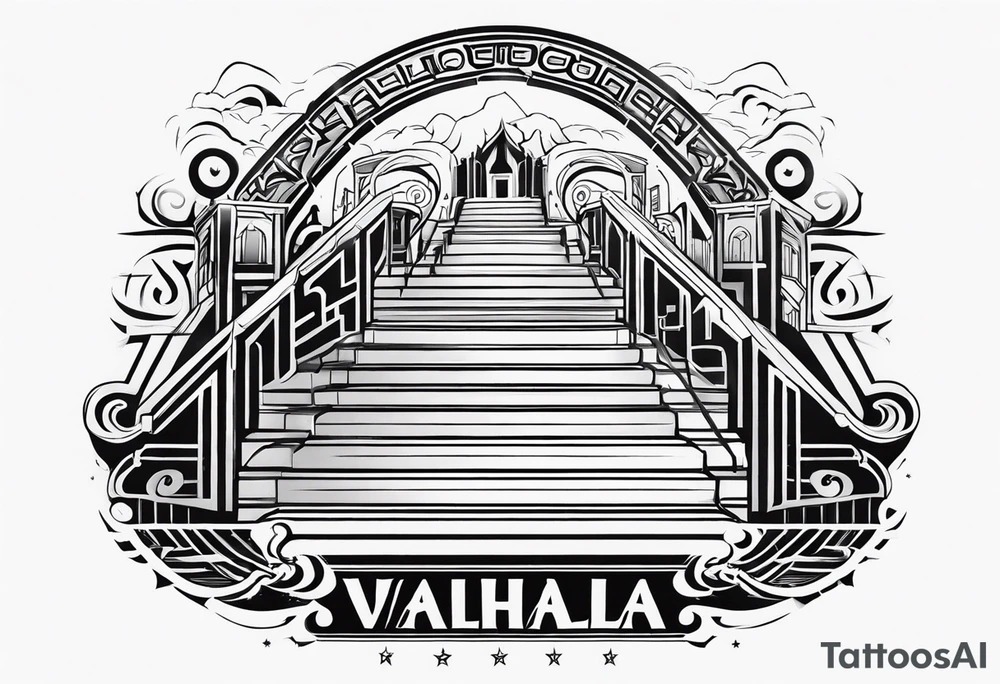Valhalla stairs tattoo idea