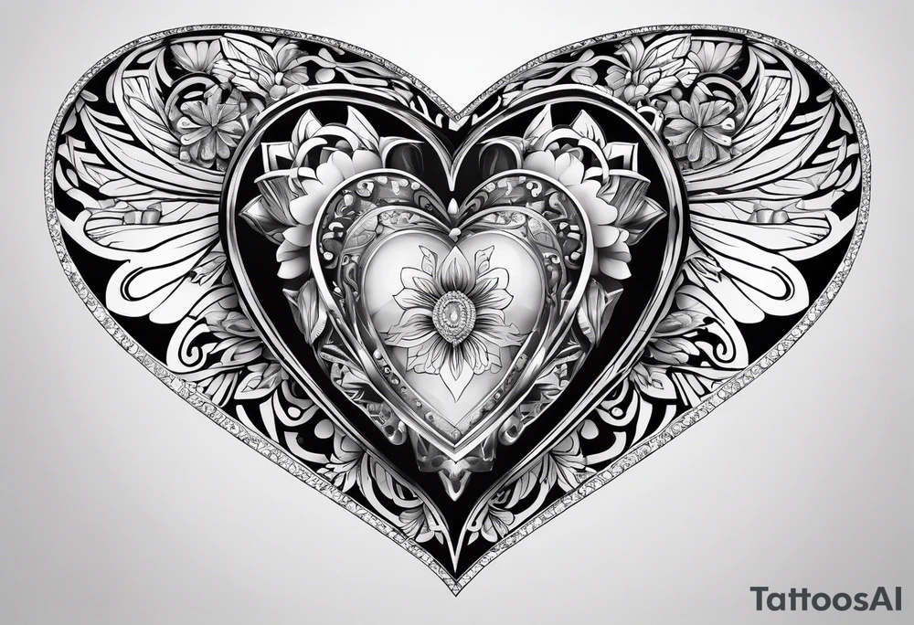 heart/dimond shape, two parts that are symmetrical, resembling lungs or breathing tattoo idea