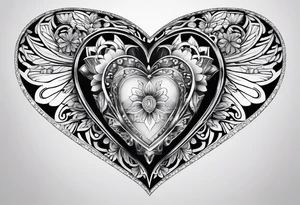heart/dimond shape, two parts that are symmetrical, resembling lungs or breathing tattoo idea
