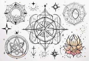 Multiple constellation (cancer, virgo, scorpio), fine lines, no flowers tattoo idea