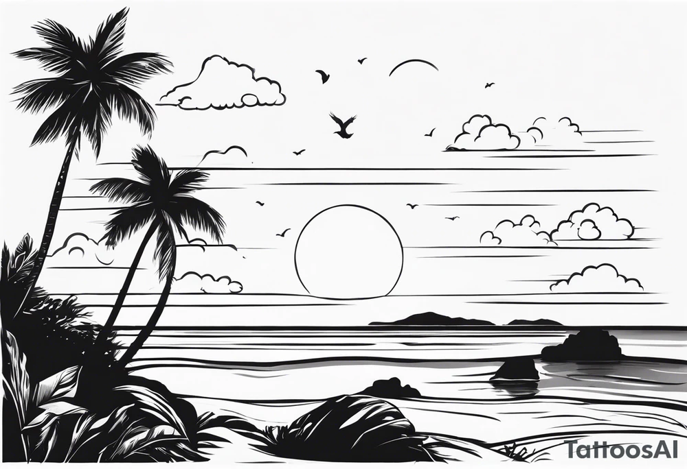 Amicizia estate spiaggia appuntamento piccolo tattoo idea