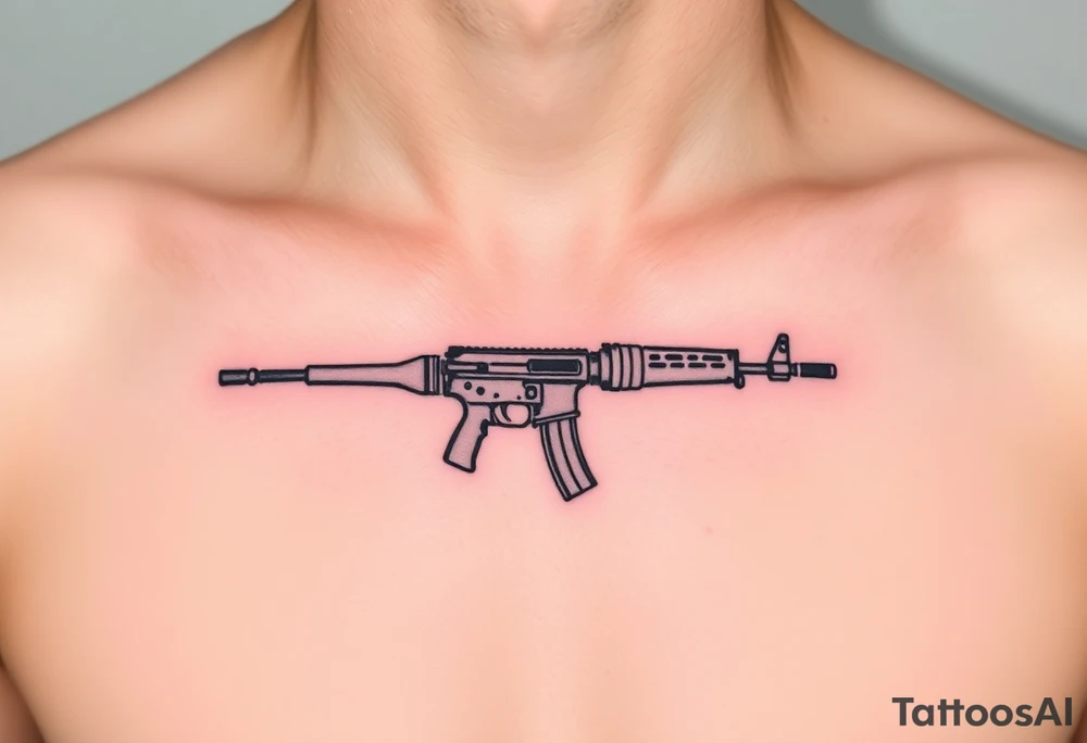 ak 47 silhouette tattoo idea