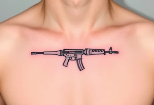 ak 47 silhouette tattoo idea