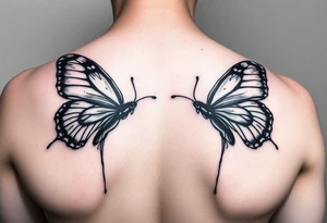 2 bloody butterflies tattoo idea