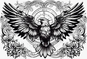 hand print and wings tattoo idea