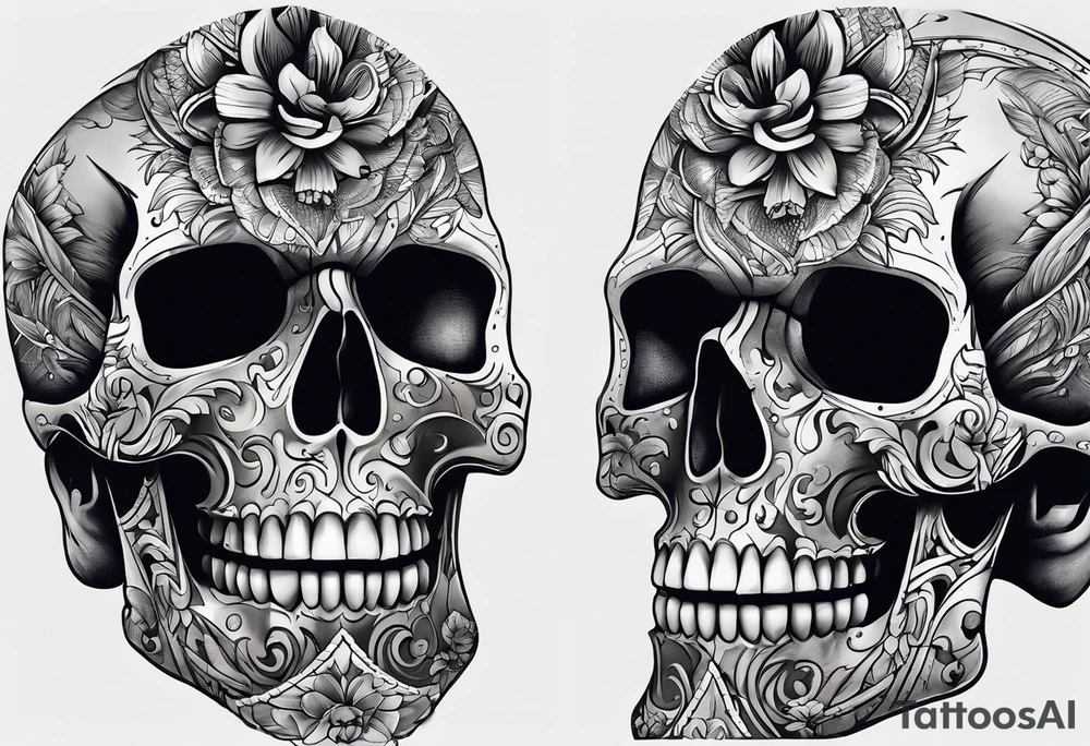 Skull Knee tattoo tattoo idea