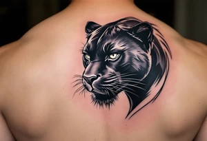 black panther with the number 62 tattoo idea