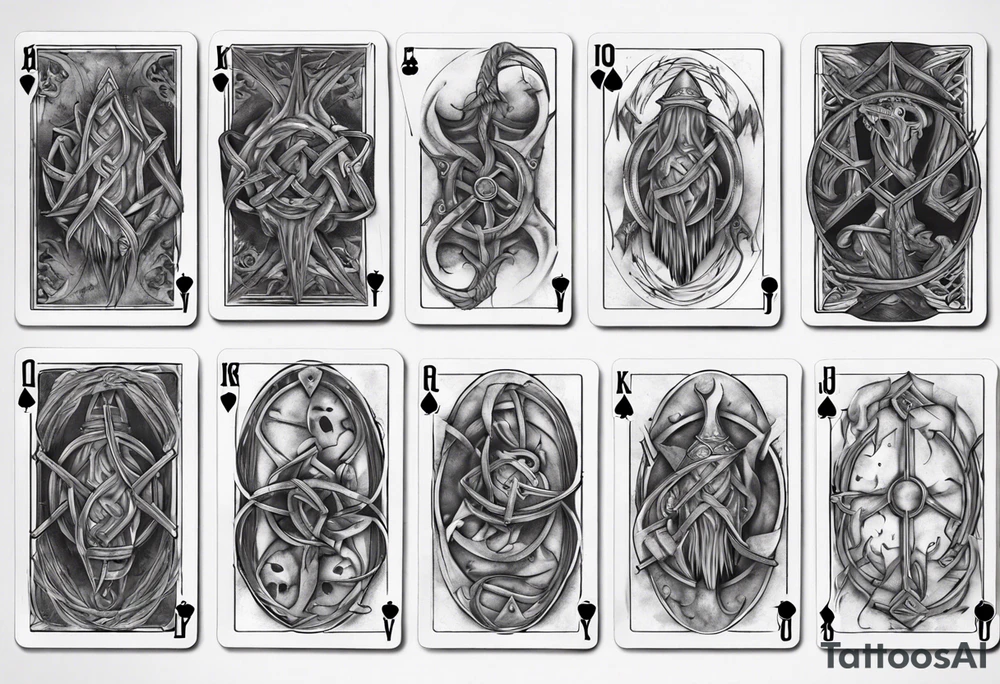 Viking Ruin, Lord of the Rings, Playing Card, tattoo idea
