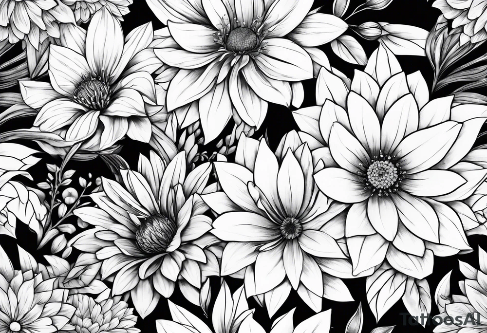 promised neverland Vida flower tattoo idea