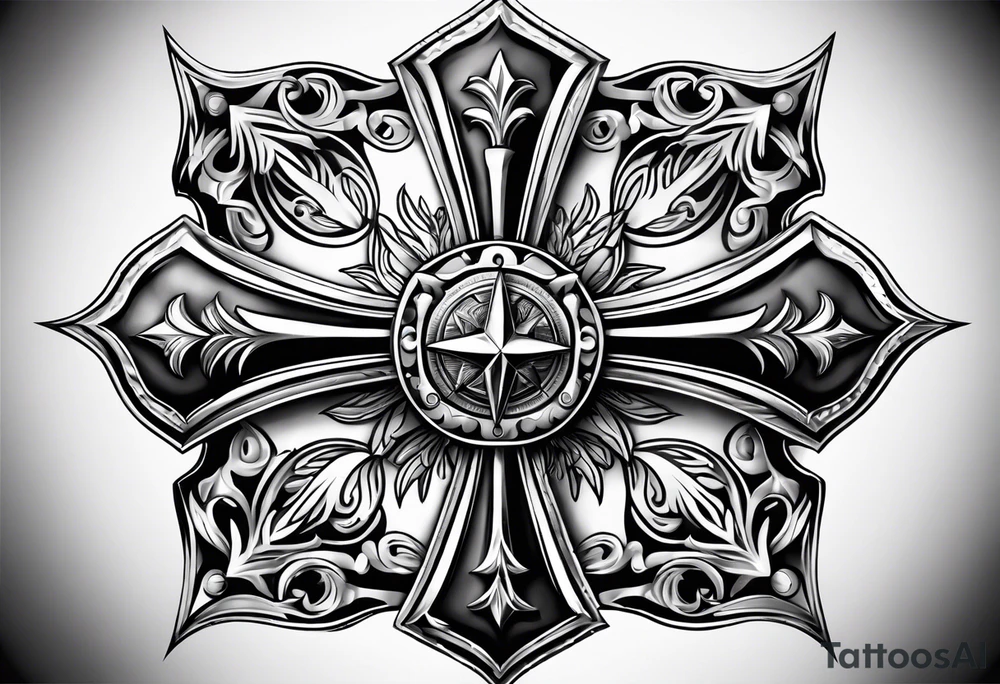 Maltese cross tattoo idea
