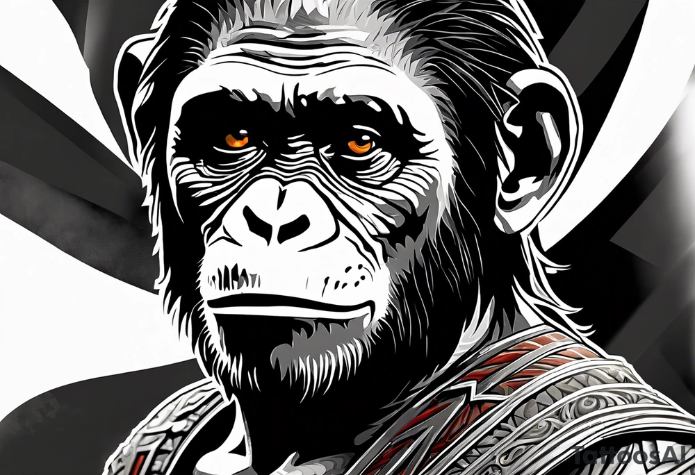 Caesar from the movie planet of the apes tattoo idea