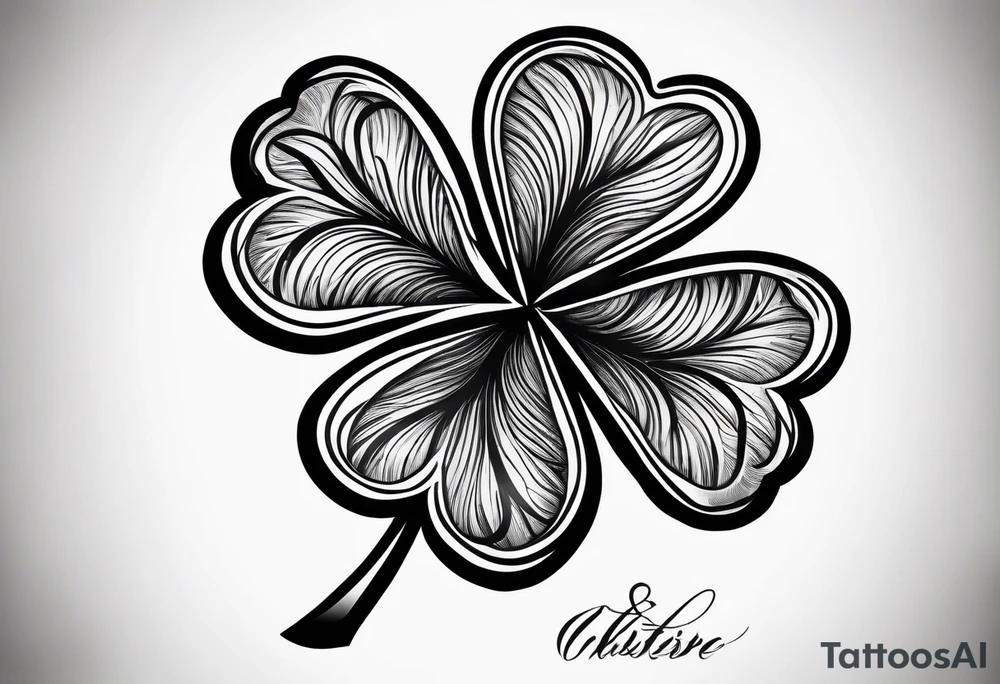 one small single three leaf clover tattoo idea
