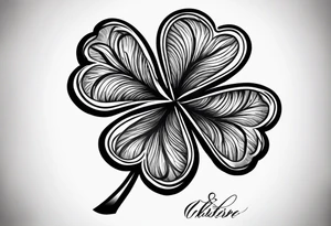 one small single three leaf clover tattoo idea