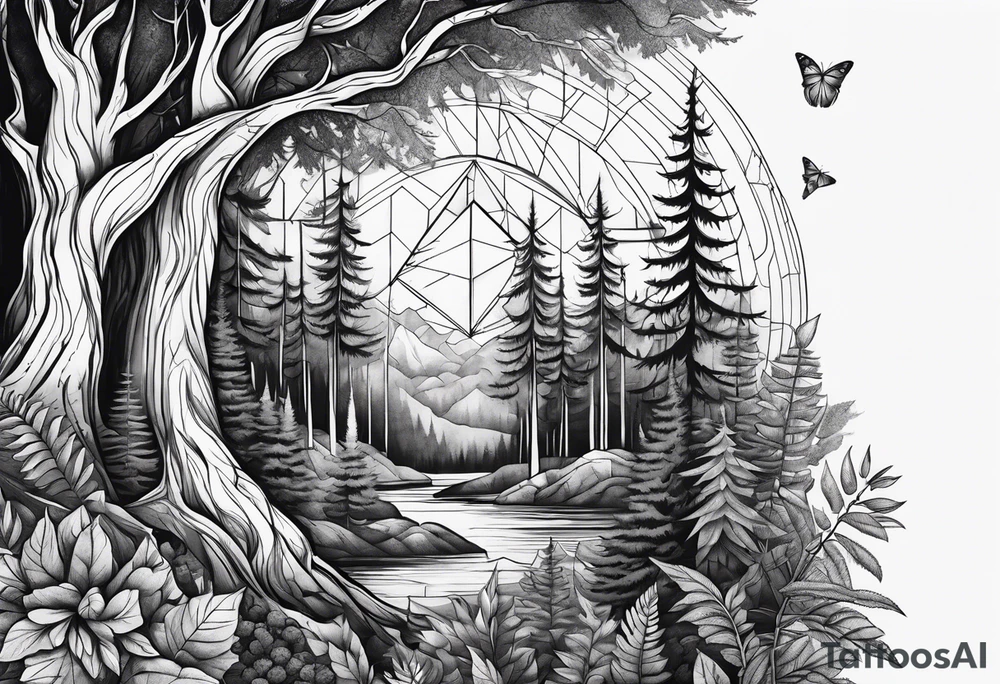 dark forest tattoo idea