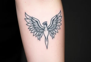 good and bad angel tattoo idea