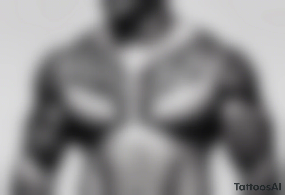 Anatomic pectoralis muscle tattoo idea
