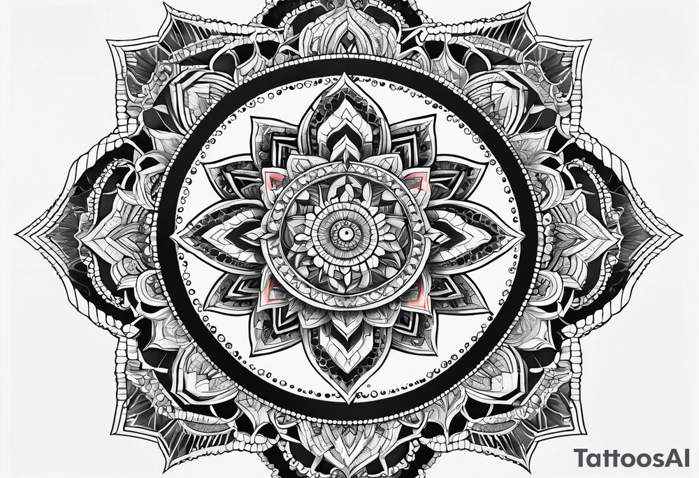 Mandala honeycomb tattoo idea