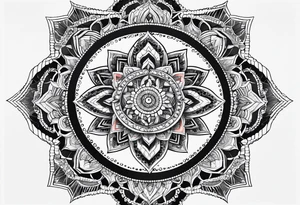 Mandala honeycomb tattoo idea