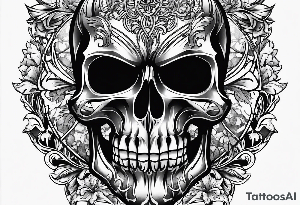 punisher skull from the movie or tv series tattoo idea