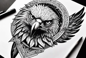 Eagle holding a lion tattoo idea