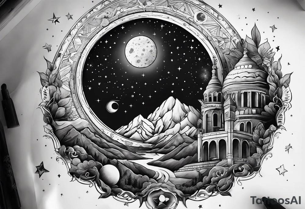 A tattoo that reflects my interest in astronomy. tattoo idea