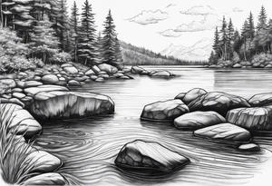 Skipping rocks tattoo idea