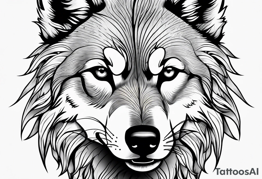 wolf tattoo idea