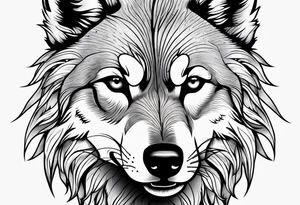 wolf tattoo idea