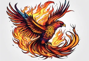 Phoenix rising from the ashes tattoo idea