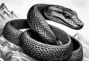 Black mamba snake 8 and 24 tattoo idea