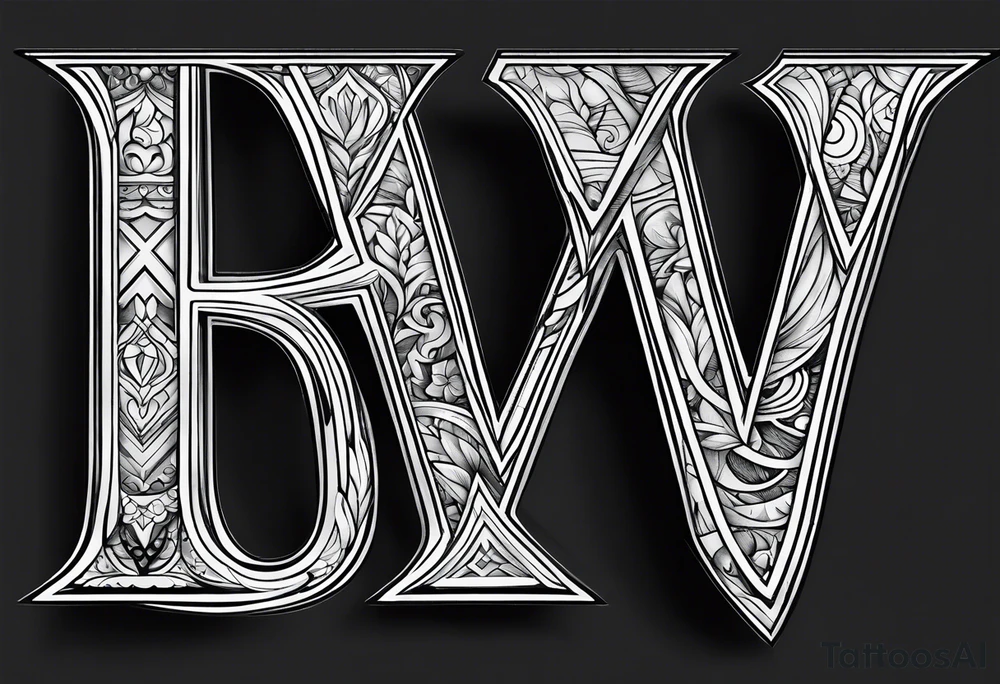 Letters Y and R tattoo idea