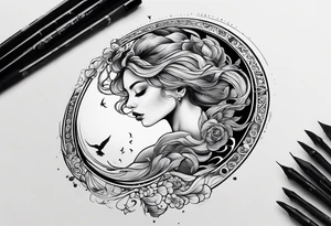 girl floating on still water
aerial view tattoo idea