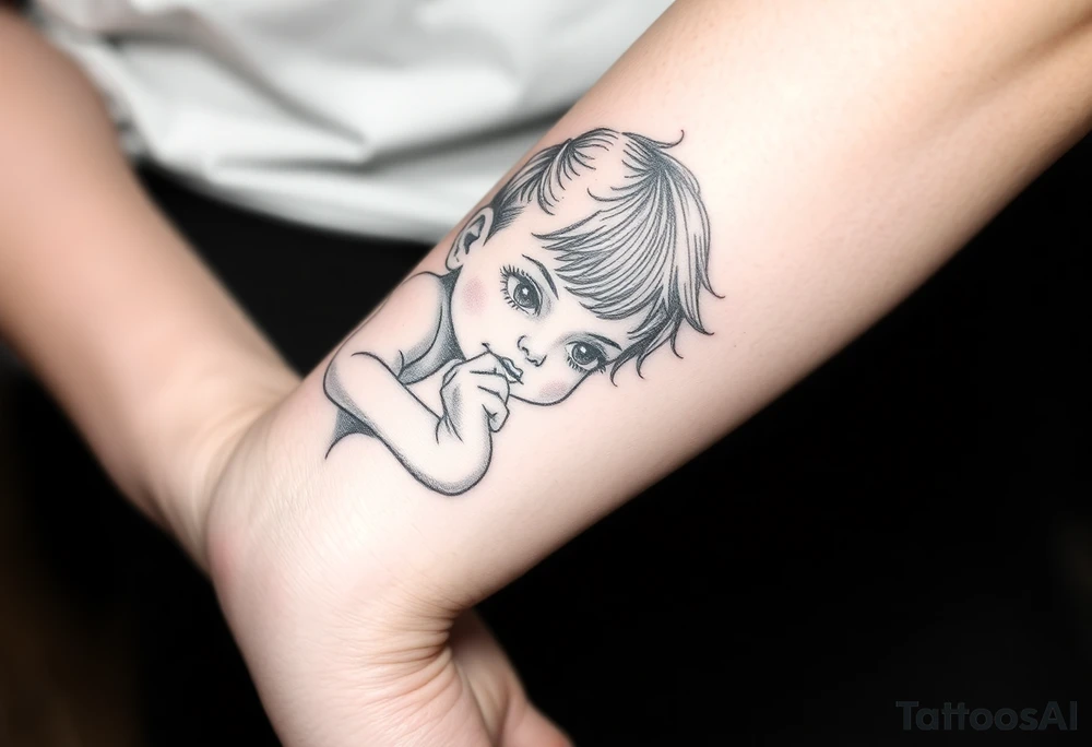Baby girl tattoo idea