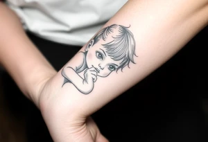 Baby girl tattoo idea