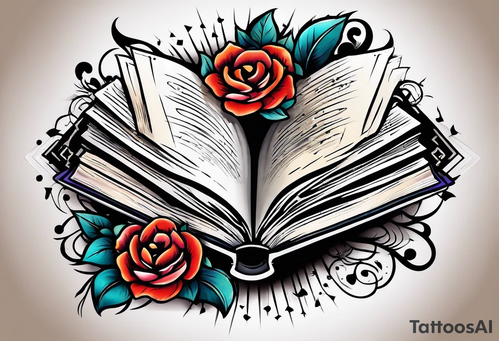 open book tattoo idea