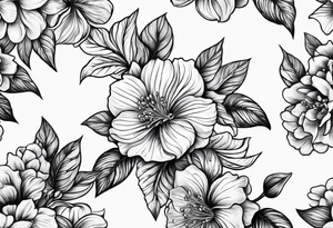 Floral design with a  lilac tattoo idea