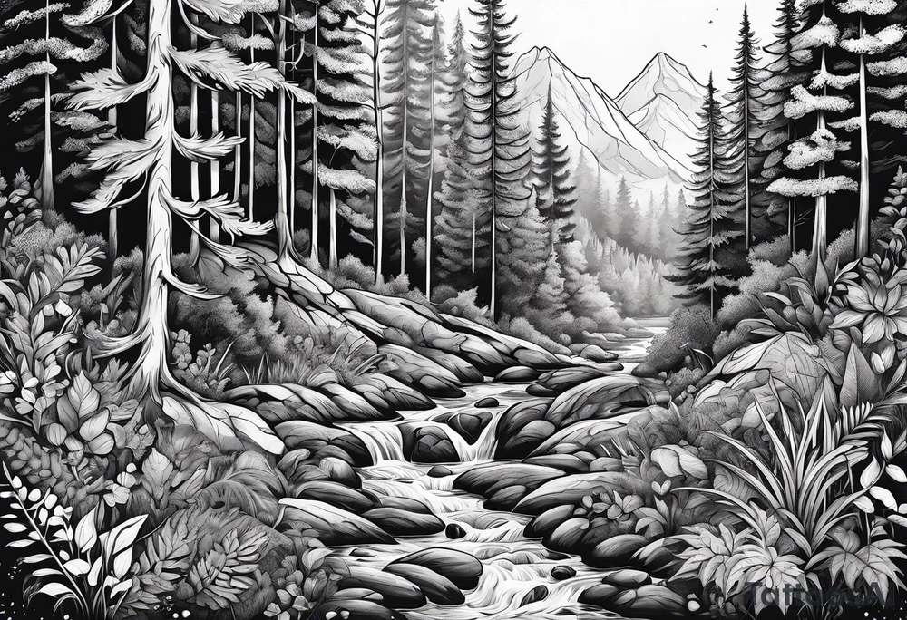 Forest floor tattoo idea