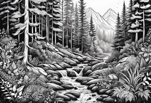 Forest floor tattoo idea