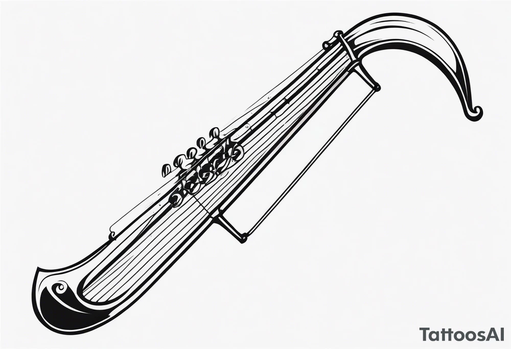 Un tatouage de harpe tattoo idea
