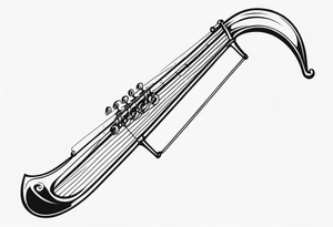 Un tatouage de harpe tattoo idea