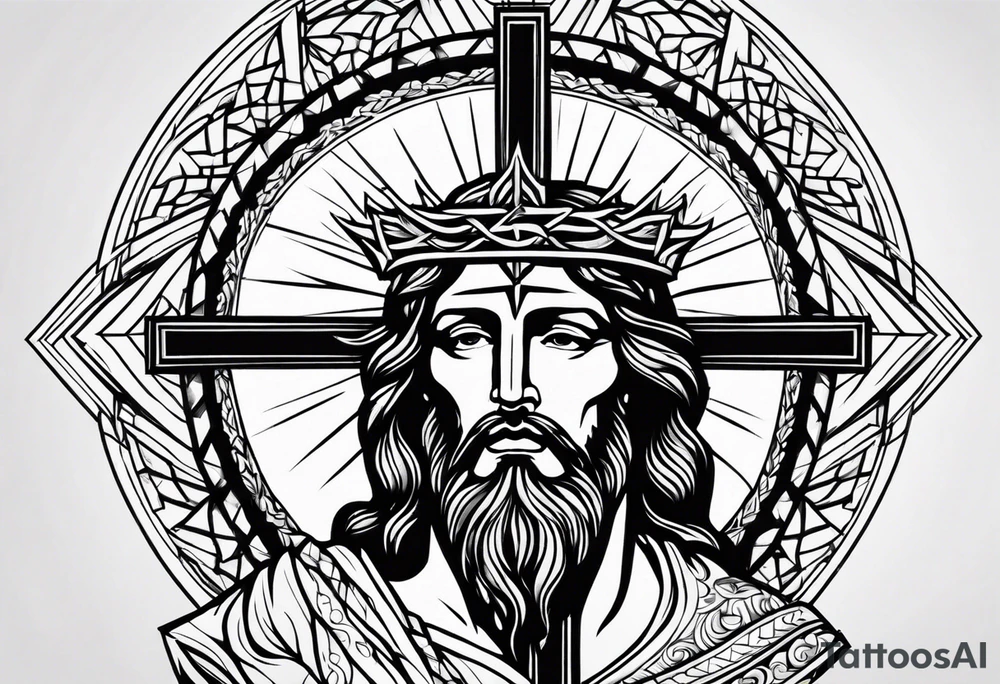 Religious, cross, jesus, powerful tattoo idea
