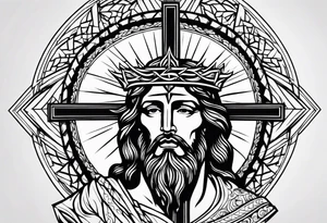 Religious, cross, jesus, powerful tattoo idea