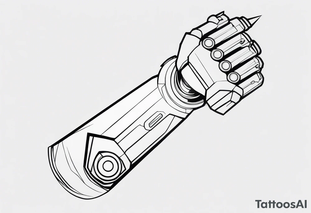 Futuristic Robot Arm tattoo idea